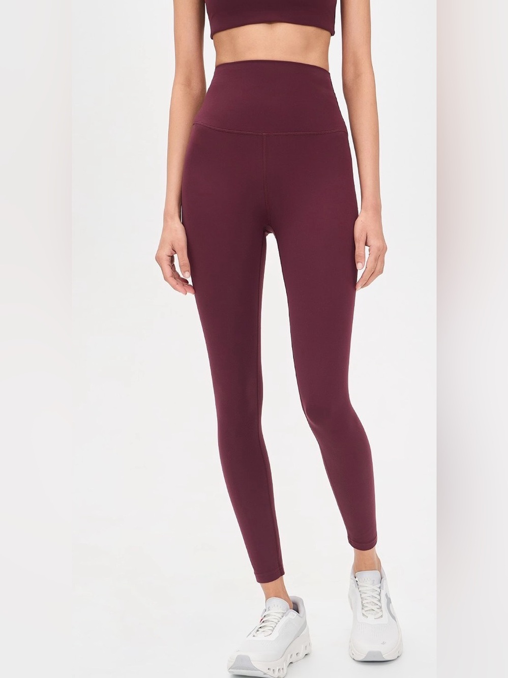 SPLITS59 Airweight Super High Waist 7/8 Leggings size Medium Dark Cherry